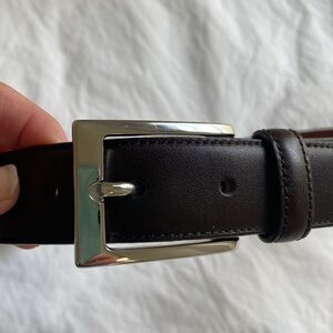 Men’s Dark Brown Brooks Brothers Belt, Sz 34 inches/85 cm